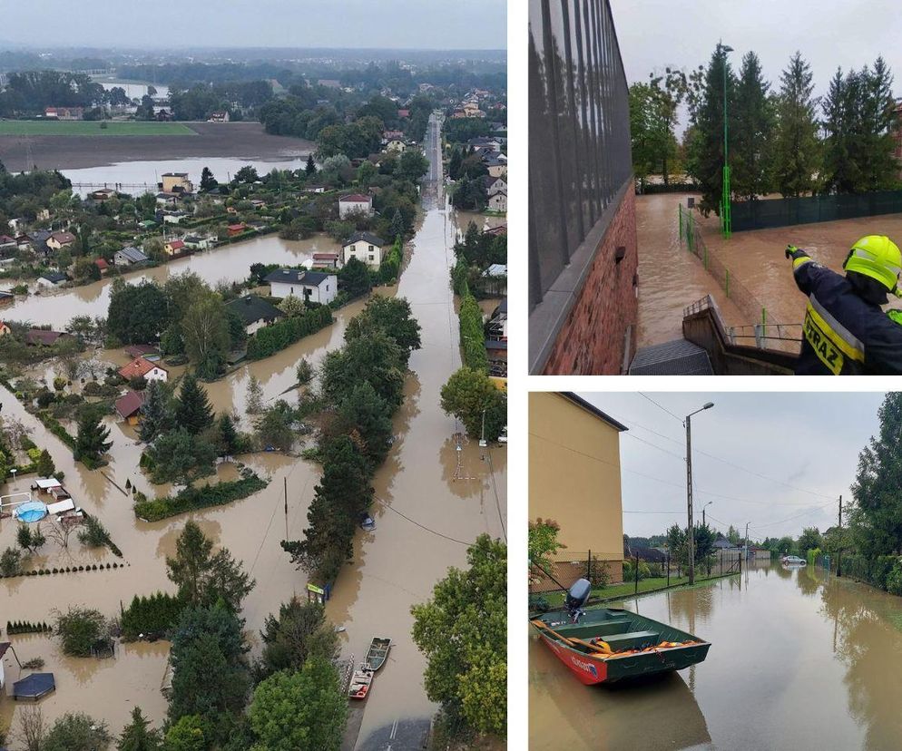 Zalane miasta w województwie śląskim. Tak było jeszcze kilka dni temu. Dramatyczne ZDJĘCIA