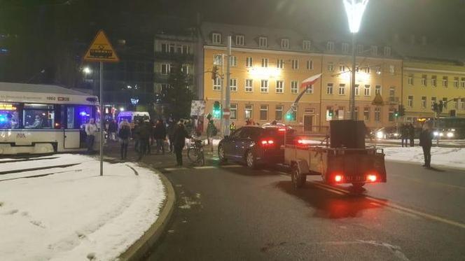 Strajk Kobiet w Gdańsku 1.02.2021. Blokada Huciska przez protestujących