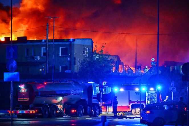 Pożar hali w Mińsku Mazowieckim