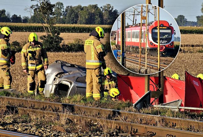 Tragedia na przejeździe kolejowym pod Gnieznem. Nie żyje kierowca osobówki!