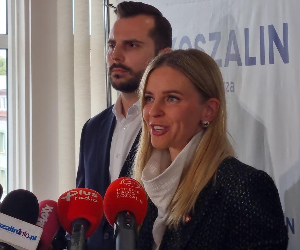 Wiceministra rodziny, pracy i polityki społecznej Agnieszka Gajewska w Koszalinie