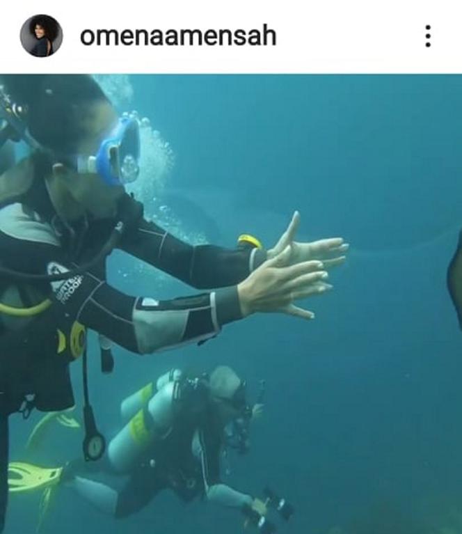 Omenaa Mensah nurkuje w Indonezji, zobacz kogo spotkała pod wodą