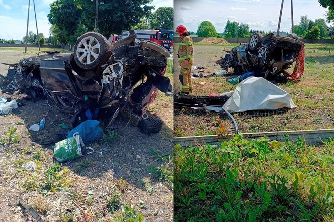 Śmiertelny wypadek pod Sieradzem. Nie żyje 37-latek [ZDJĘCIA]