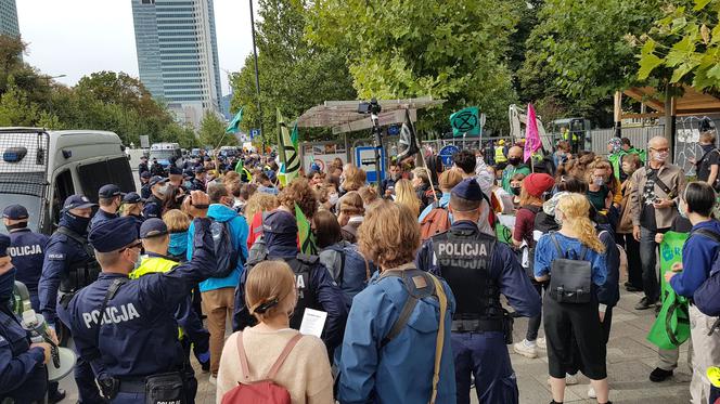 Protest ekologiczny w centrum Warszawy