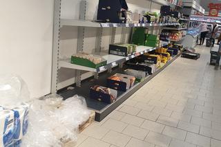 Puste półki w poznańskich sklepach