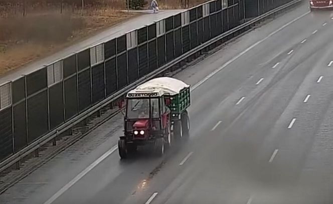 Lublin. Rowerzysta i traktorzysta na drodze ekspresowej. Jednego poprowadziła tak nawigacja? [ZDJĘCIA]