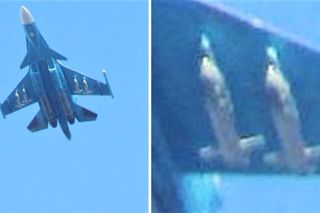 Su-34 uzbrojony w bomby FAB-500 z modułem UMPK-PD