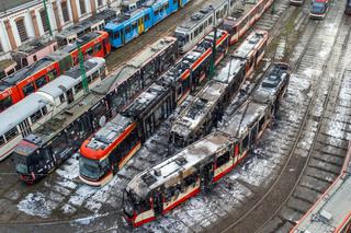 Pożar w zajezdni tramwajowej w Nowym Porcie