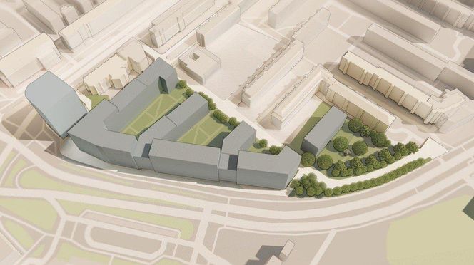 Projekt osiedla mieszkaniowego przy ul. Bohaterów Monte Cassino w Białymstoku