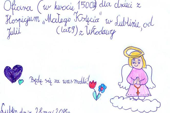 List jaki napisała jest równie piękny jak jej uczynkek