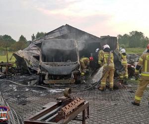 Pożar blaszanego warsztatu na ul. Ruchu Oporu w Bojszowach Nowych