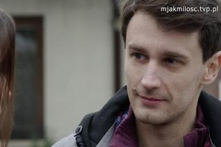 M jak miłość, odcinek 1787. Justyna (Magdalena Wieczorek), Krzysiek (Adrian Brząkała)
