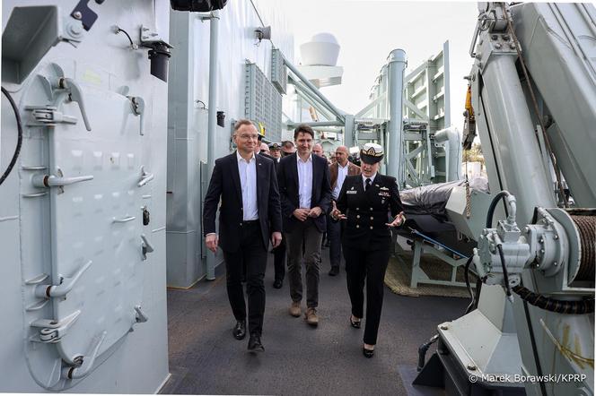 Prezydent RP Andrzej Duda i premier Kanady Justin Trudeau. Spotkanie z Premierem Kanady w bazie marynarki wojennej Canadian Forces Base Esquimalt