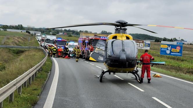 Wypadek przed bramkami A1 w Grudziądzu