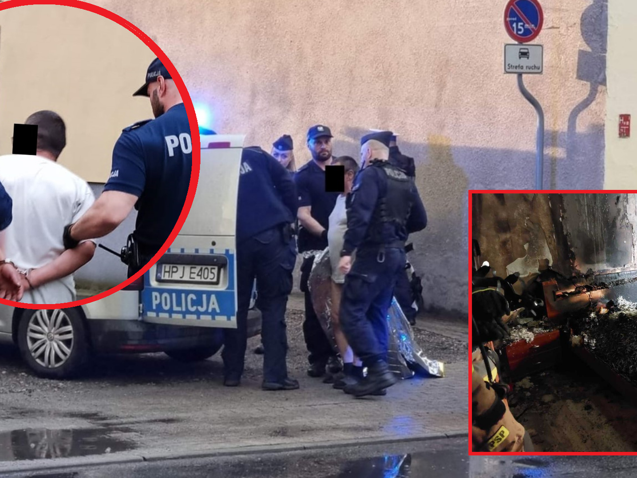 Szalony Irek miał podpalić mieszkanie żony! Wysłał jej przerażające ZDJĘCIE. Patrzył, jak wynoszą niemowlę! 