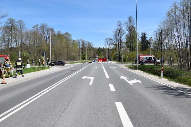 Groźny wypadek motocyklisty