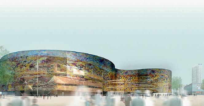 Wyróżnienie. Autorzy: Tectoniques – Alain Vargas Francja\Polska. Koncepcja architektoniczna nowej siedziby Muzeum Sztuki Nowoczesnej