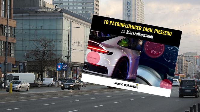Wypadek na Marszałkowskiej - MJN oskarża kierowcę: To patoinfluencer zabił pieszego