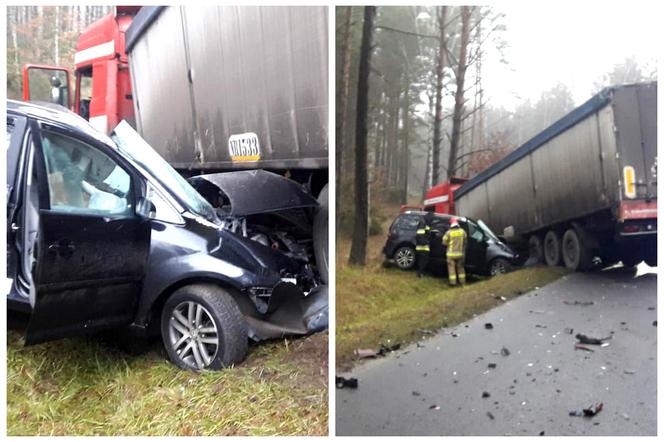 Śmiertelny wypadek na trasie Piduń - Rekownica. Droga jest zablokowana [FOTO]