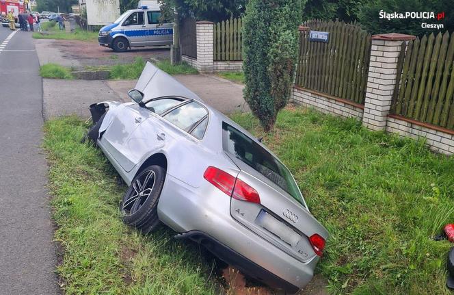 Wypadek w Zebrzydowicach. Dwie osoby ranne 