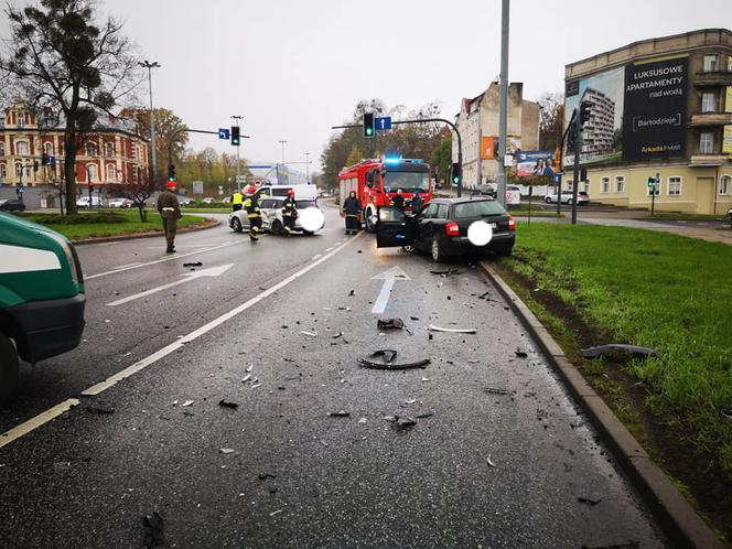 Wypadek na placu Poznańskim w Bydgoszczy