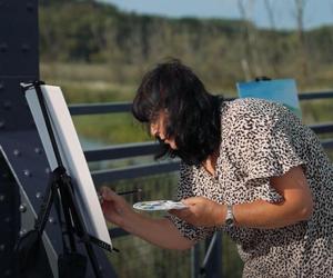 Plener malarski i fotograficzny na moście w Siekierkach