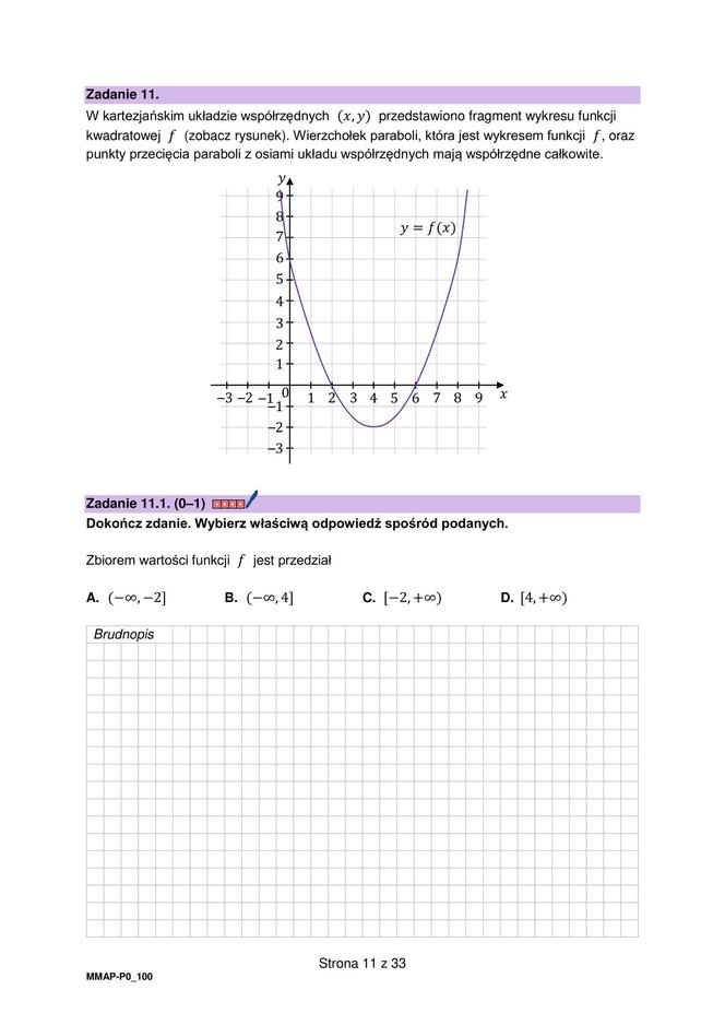 Arkusz maturalny z próbnej matematyki 2023