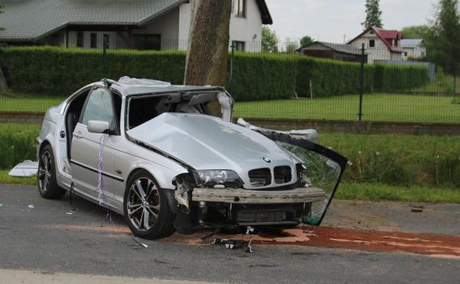 Rozpędzona 20-latka uderzyła w drzewo! Z jej pięknego bmw nic nie zostało [ZDJĘCIA] 