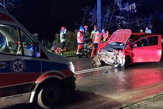 Czołowe zderzenie na Iłżeckiej w Starachowicach. Poszkodowane dwie osoby [GALERIA]