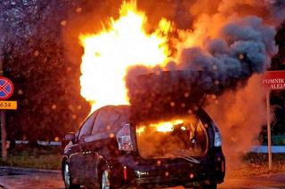 Toyota nagle stanęła w ogniu. W środku rodzina z dziećmi!