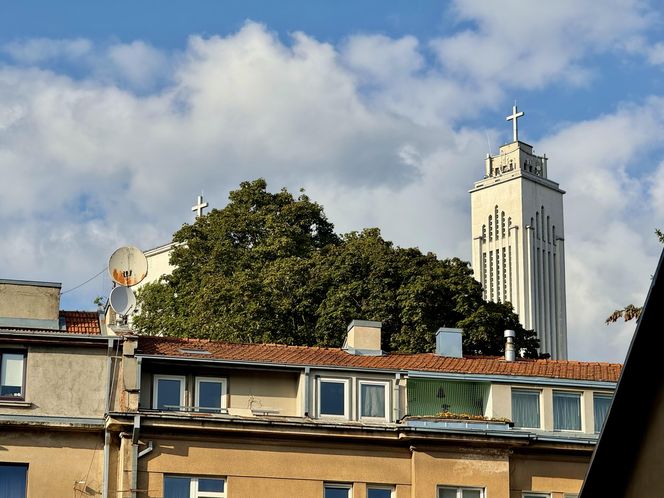 Kościół Zmartwychwstania Chrystusa widać z niemal każdego miejsca w Kownie