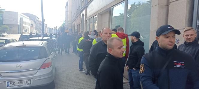 Protest górników w Katowicach w sprawie taniego węgla