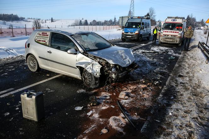 Poważny wypadek na zakopiance