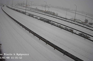 Śnieg na wielkopolskich drogach