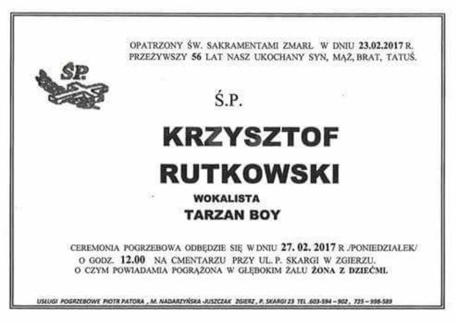 Krzysztof Rutkowski, Tarzan Boy