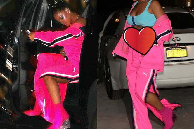 Rihanna w różowym dresie