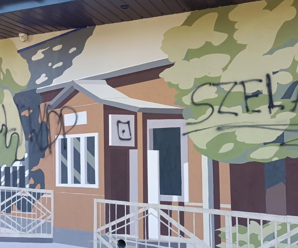 W Kotuniu wandale zniszczyli nowy mural tuż przed uroczystością jego odsłonięcia!