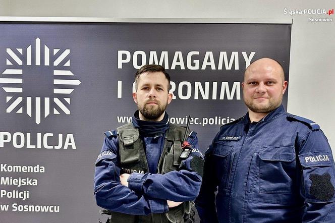 Policjanci z Sosnowca uratowali życie człowieka