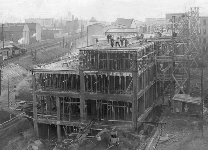 Budowa Śląskich Technicznych Zakładów Naukowych w Katowicach (1929 r.)