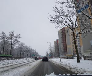 Sytuacja na drogach w Białymstoku. Styczniowy atak zimy w Podlaskiem