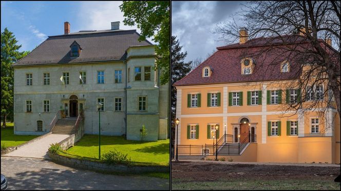 Pałac w Bukowcu: przed i po