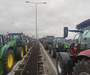 Protest rolników w Elblągu na S7