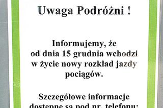 Będzie mniej pociągów na święta