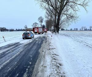 Fatalne warunki na drogach! Dwa auta wylądowały na dachu [ZDJĘCIA]