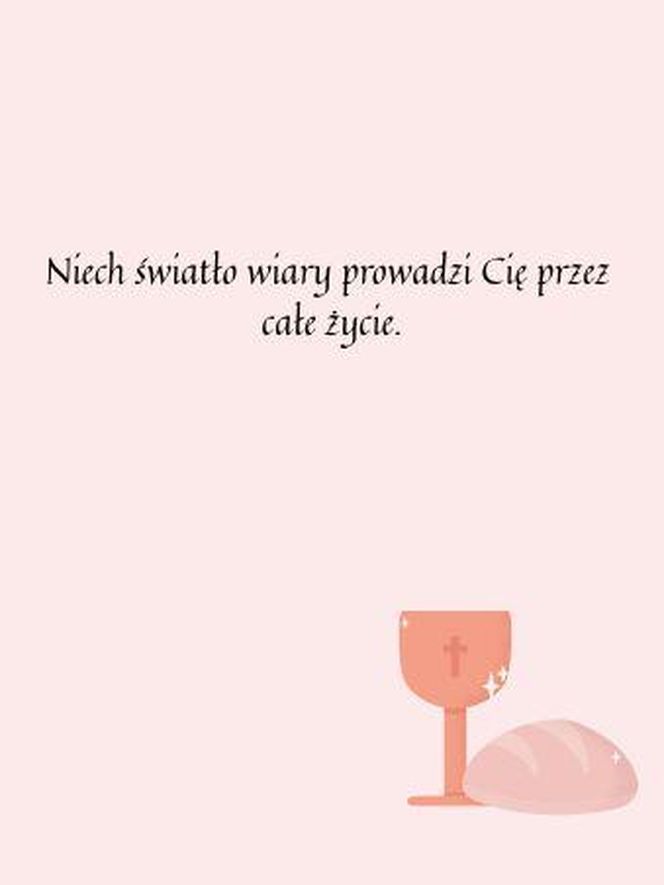 Dedykacja na komunię do książki