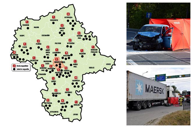 Mapa śmierci na Mazowszu