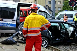 Wypadek na skrzyżowaniu Grójeckiej z Wawelską