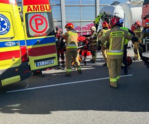 Na trasie S2 w rejonie Ursusa doszło do poważnego wypadku