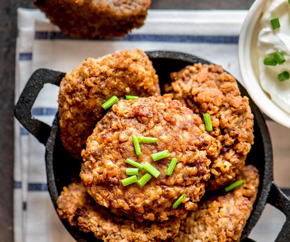 kotleciki z kaszy gryczanej i twarogu