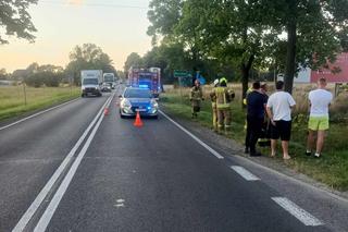 Kombajn ściął słup energetyczny